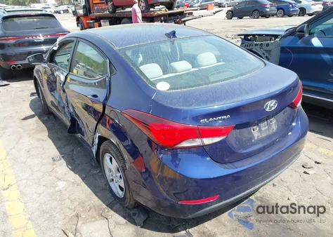 2014 Hyundai Elantra Se z USA, uszkodzony, nr VIN 5NPDH4AE9EH466001